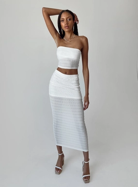 Emmie Set White Linen blend