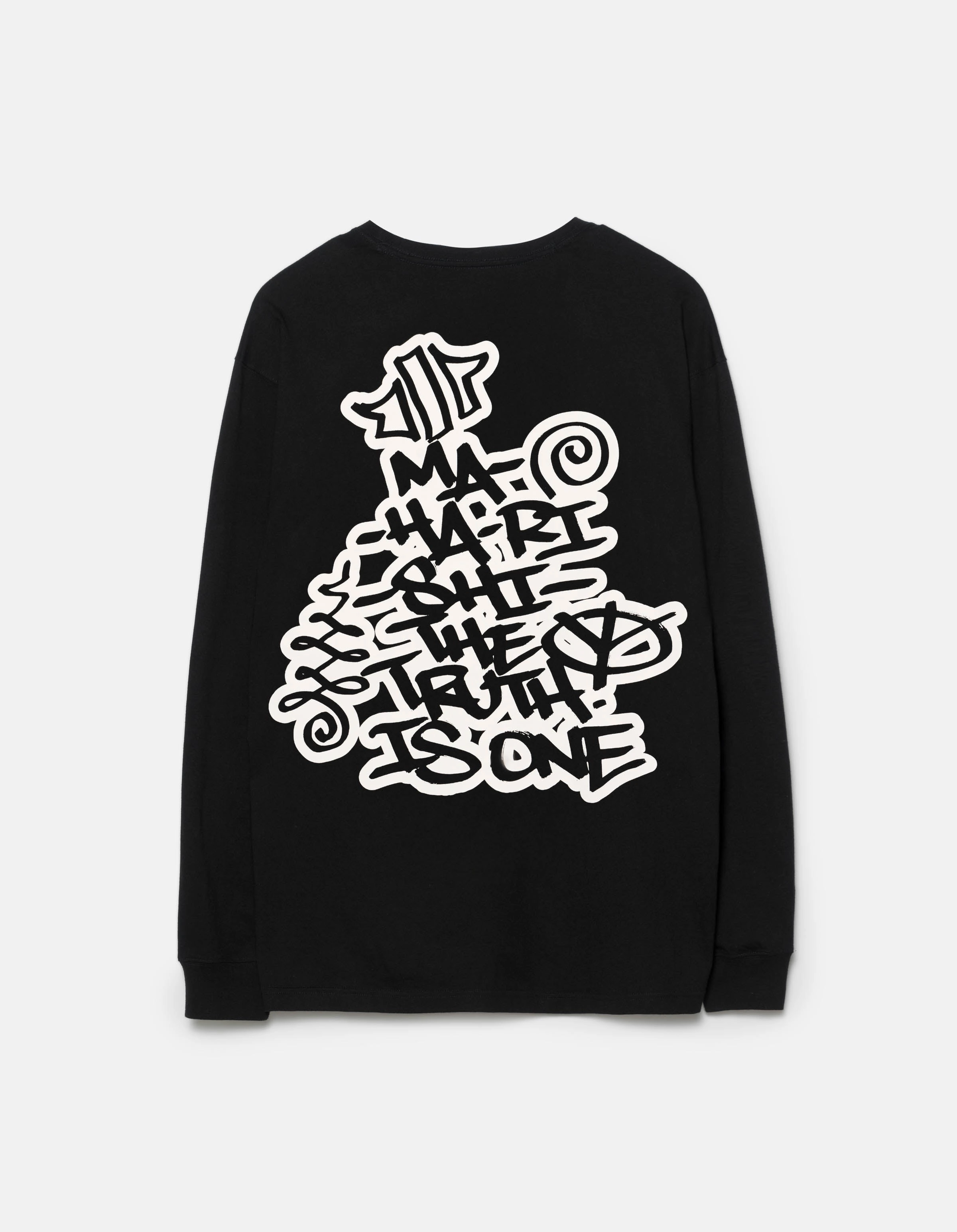 MultiPanelBreathability ThermalRegulating Fabric 2202 Swirling Snowflake L/S T-Shirt Black