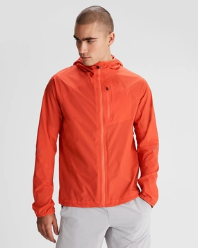 Versatile Layering Options Office Wear Men's Seeker 2.5L Rain Jacket - Hut Orange