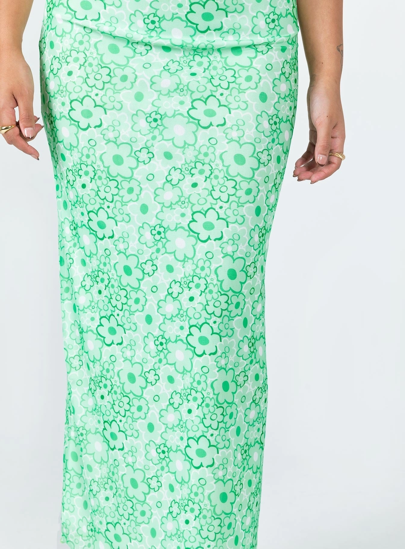 Stylish Choice Caspian Midi Skirt Green