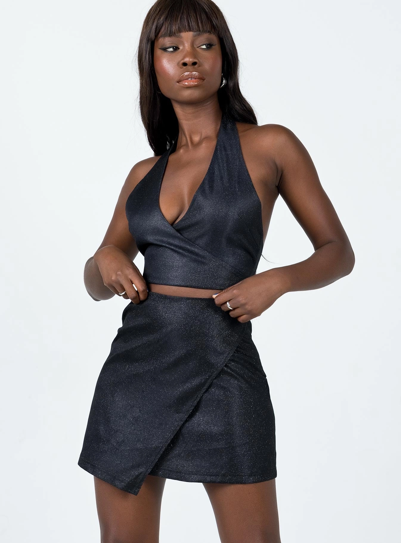 Polished Cut Mood Outfitboard Paris Mini Skirt Black