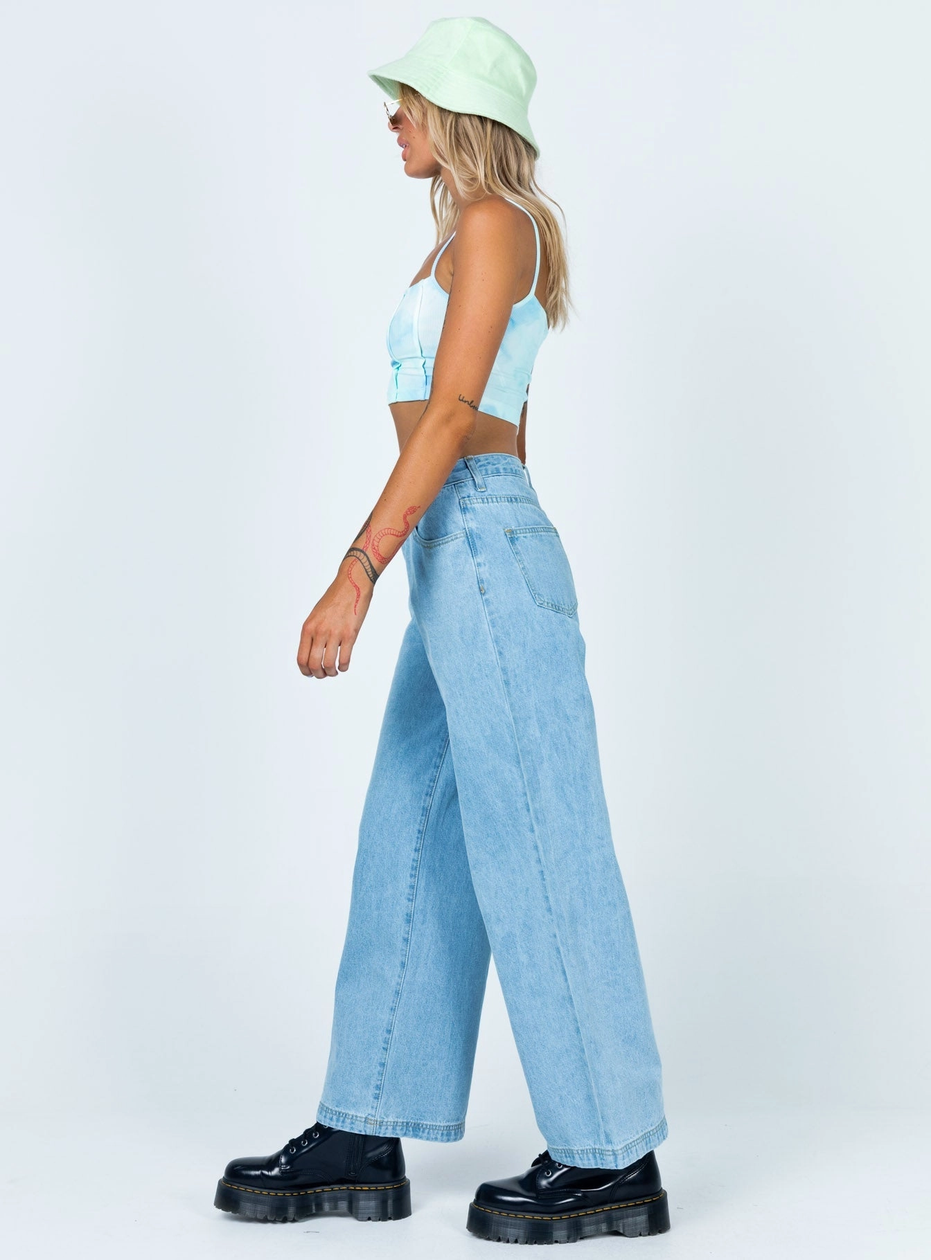 Elegant Vibrant Textured Parker Oversized Jeans Denim