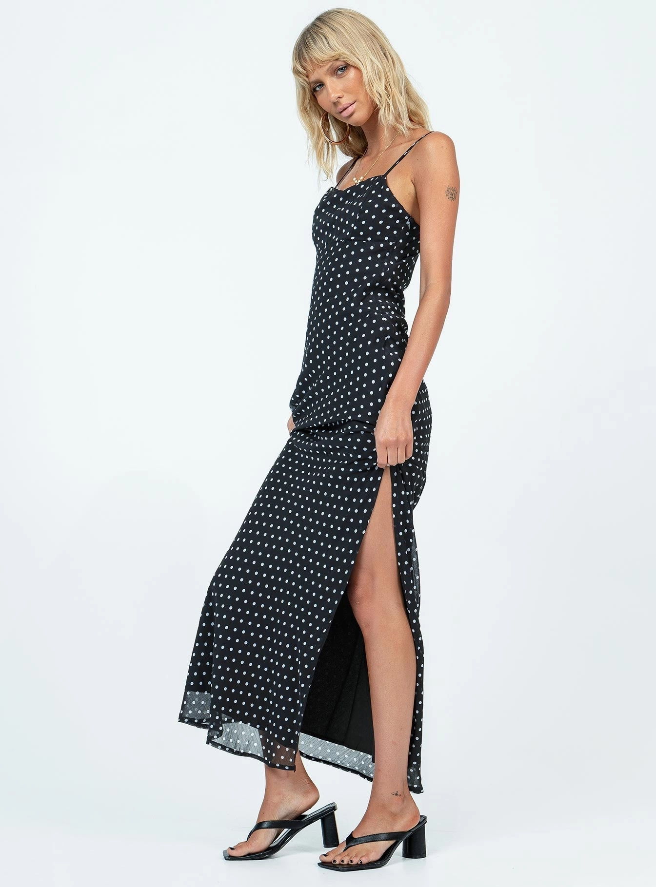 Parnham Maxi Dress Black / White Timeless Look