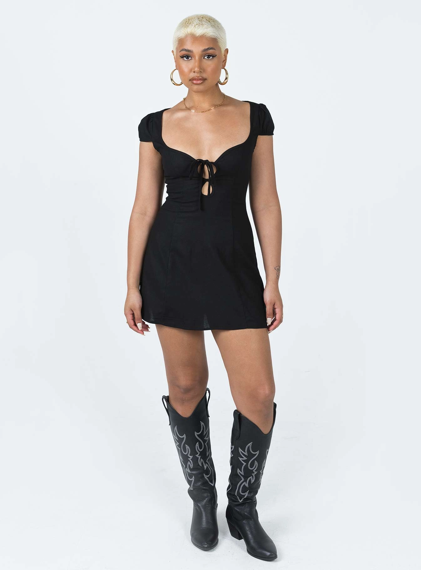 Alora Mini Dress Black Social Ease