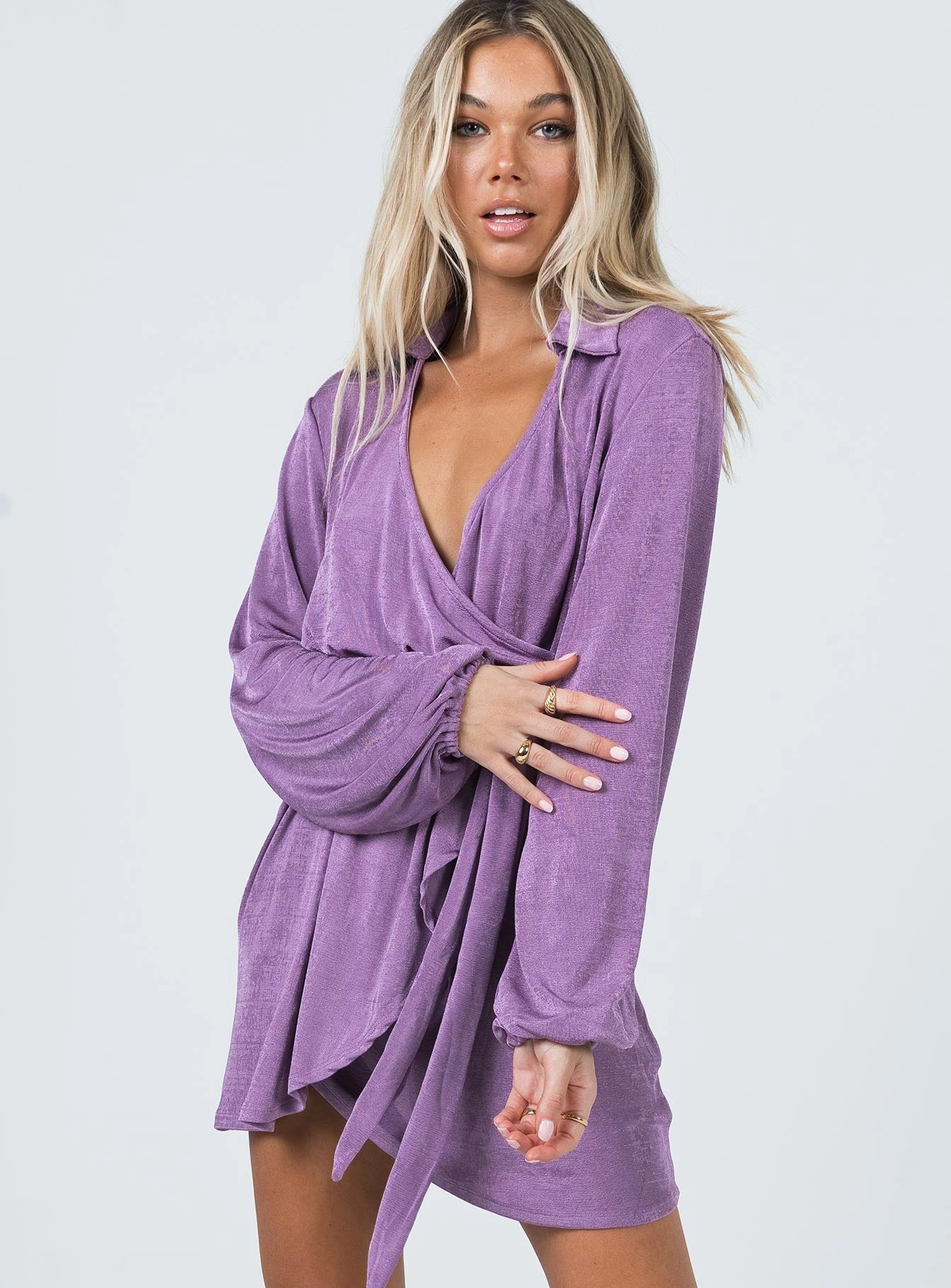 Party Time Mini Dress Purple Wedding guest