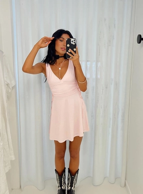 Payne Mini Dress Pink Stylish day dress Casual Style