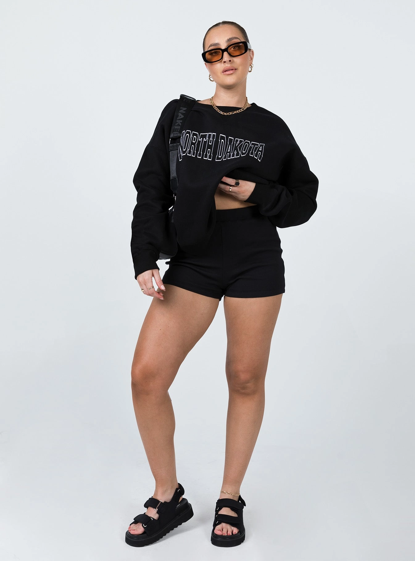 khaki shorts Bailey Bike Short Black