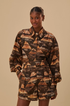 Brown Shuhu Short Breezy Layer