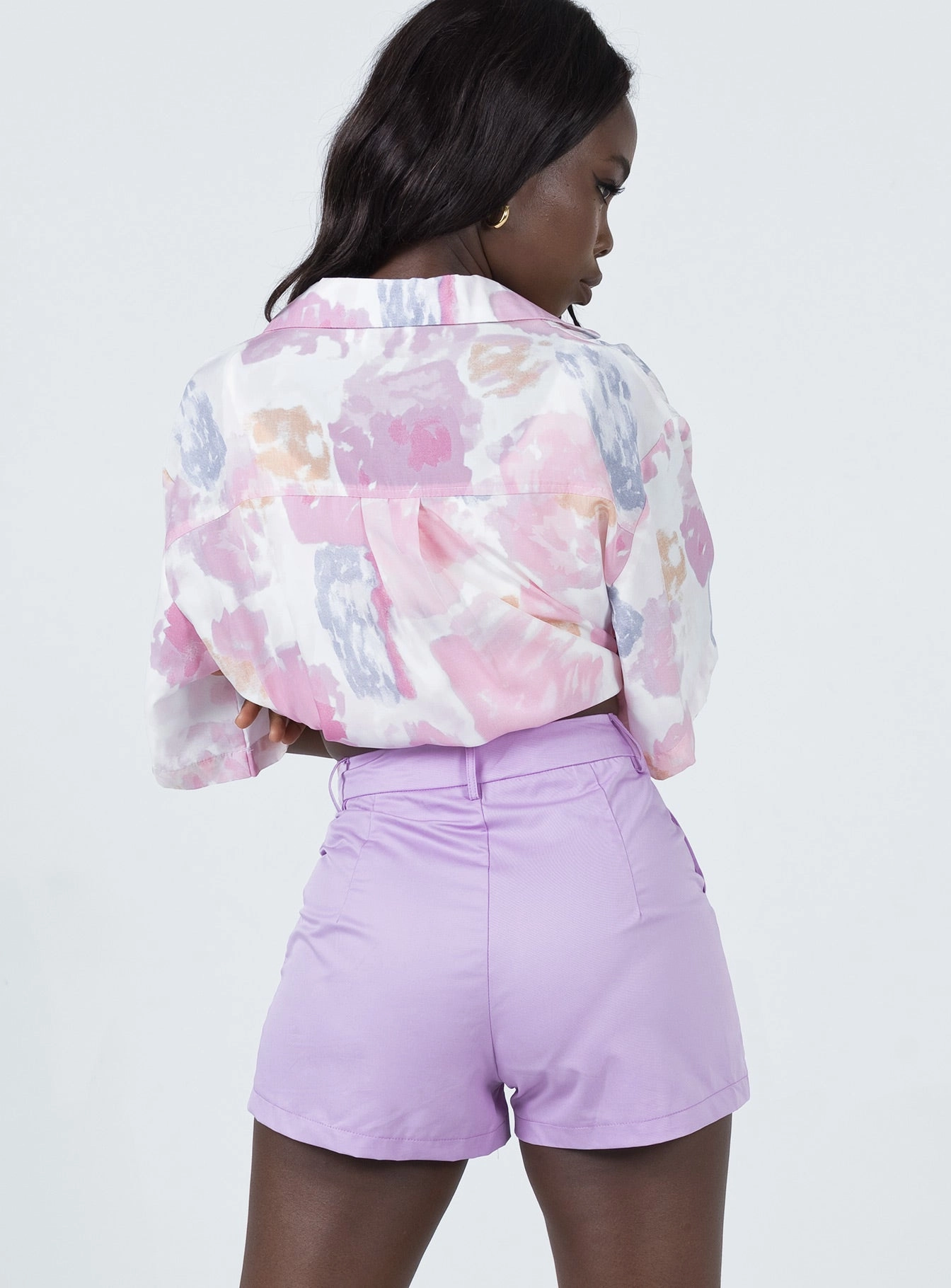 Relaxed Comfort Soft Material Faye Shorts Purple