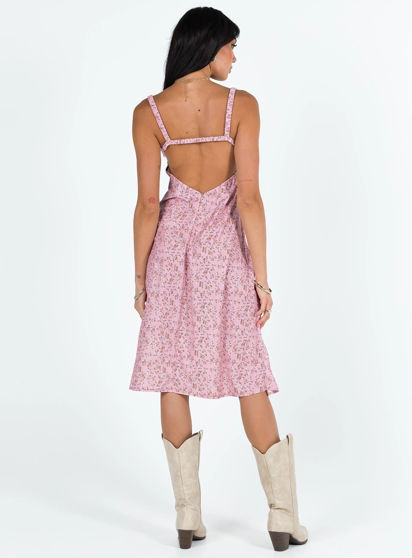 Georgia Midi Dress Pink Floral Simple formal dress