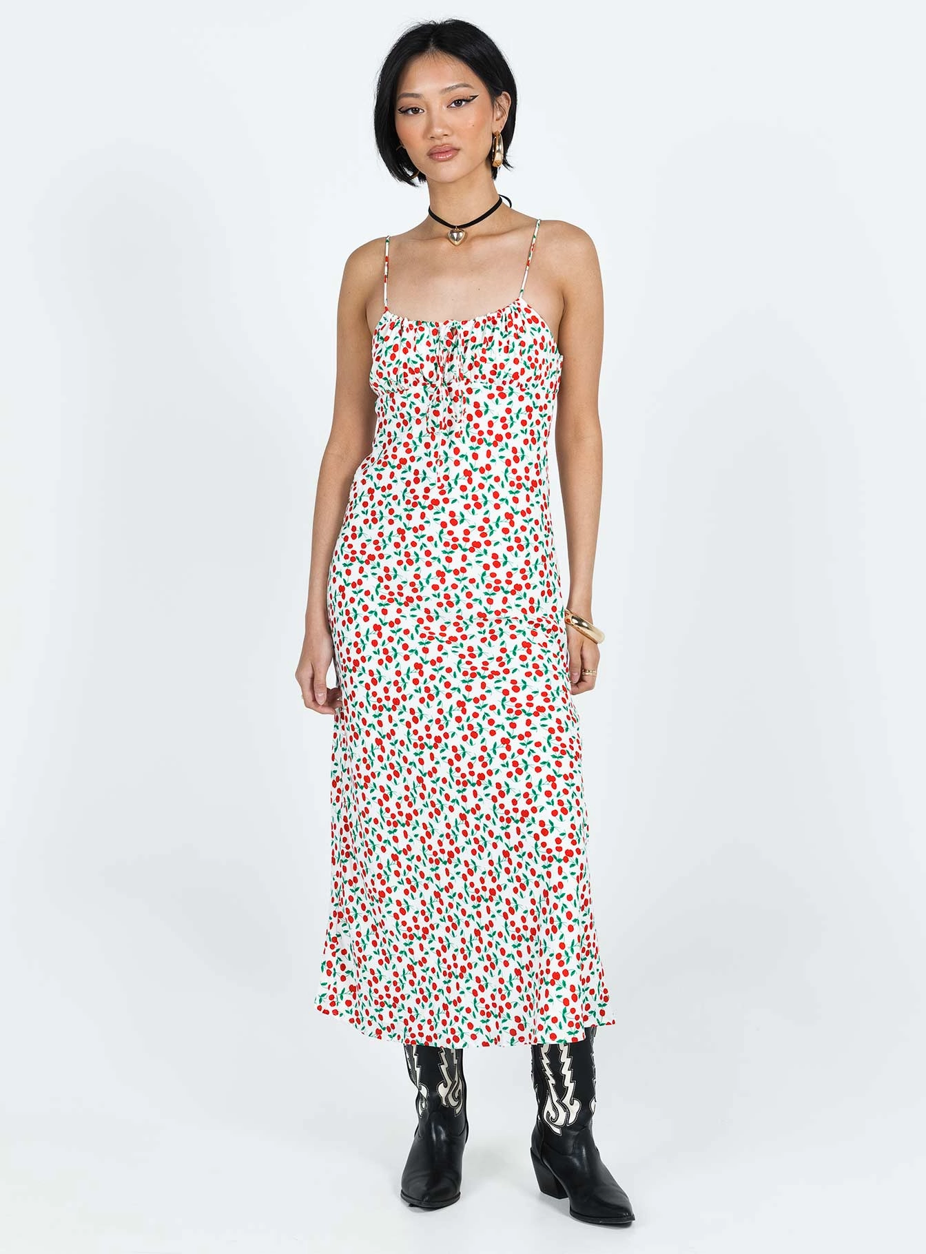 Knit Warm Hook-And-Eye Kaplan Midi Dress White / Red