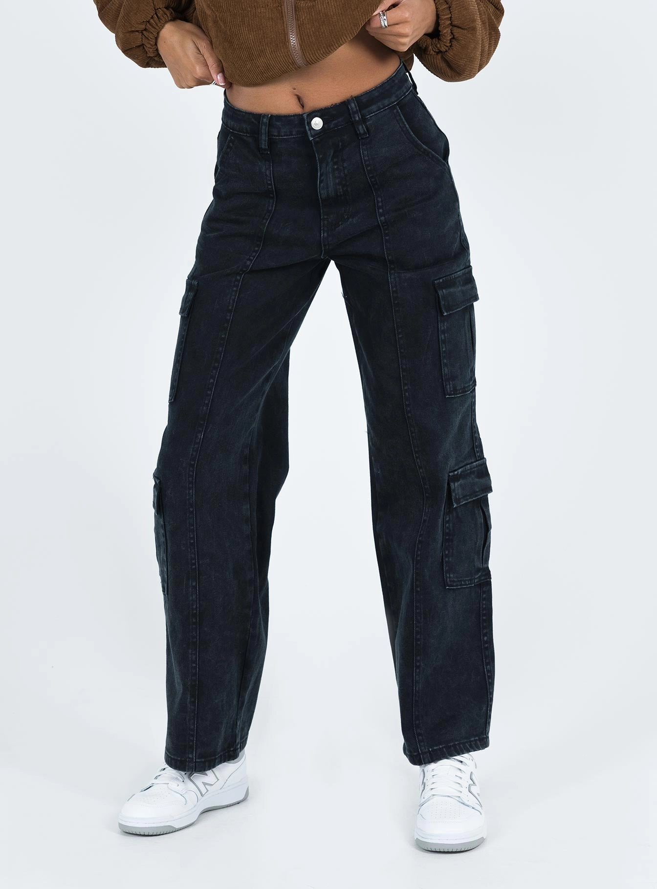 Nosita Cargo Jeans Black Chill Vibe Tear Resistant Denim