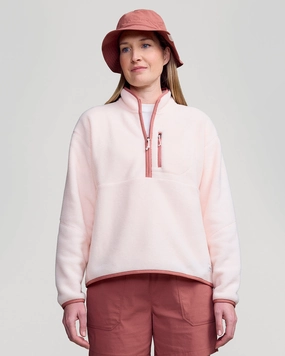 Women's Trailhead Fleece 1/4 Zip Pullover - Peachy Cold-Weather Ready Flexible Layers