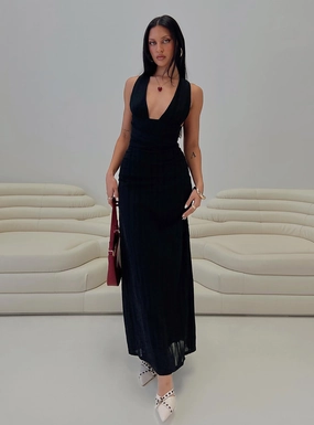 Alsace Maxi Dress Black Casual Smart
