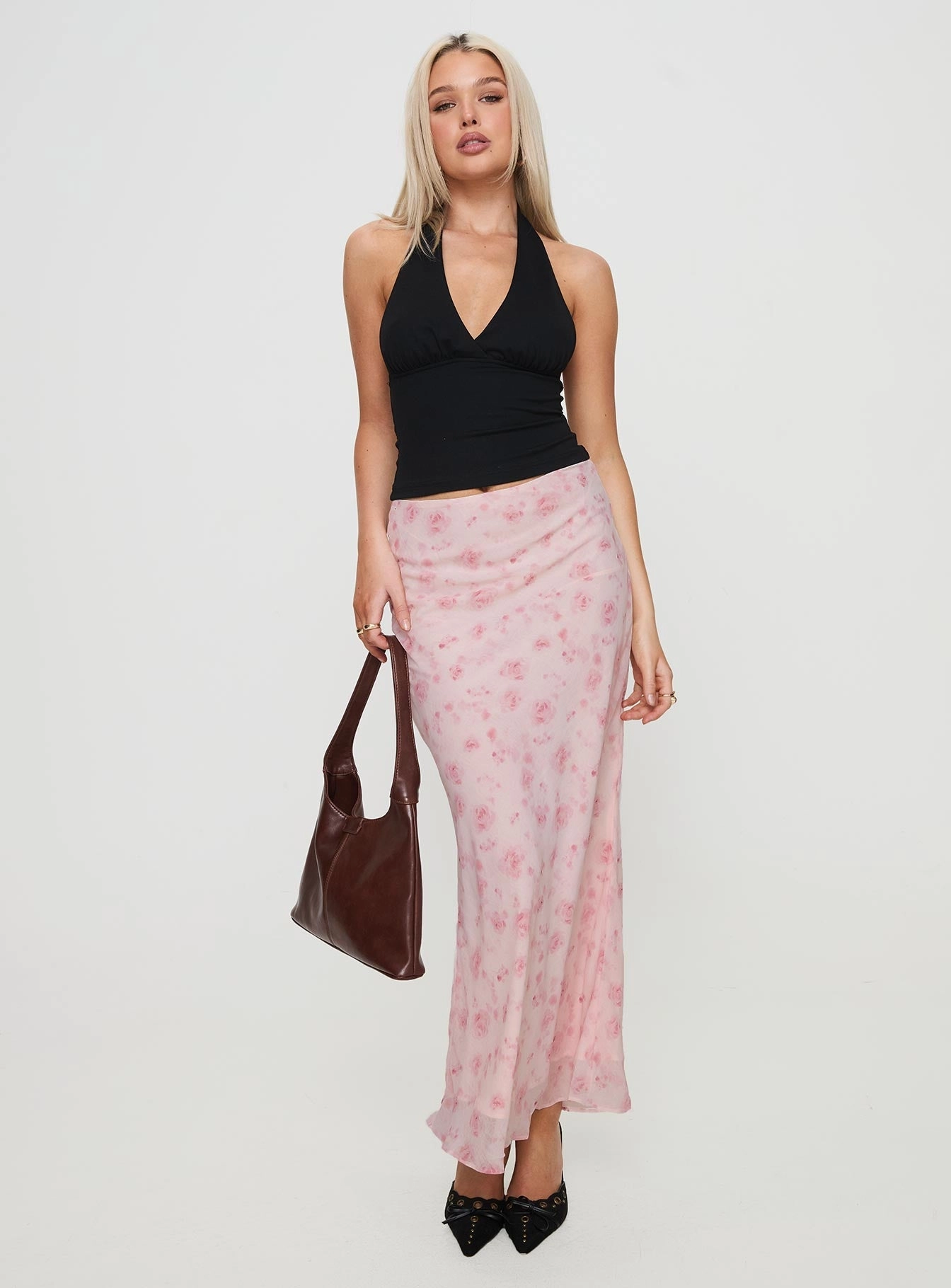 Tagless label Simple looks Piazia Maxi Skirt Pink