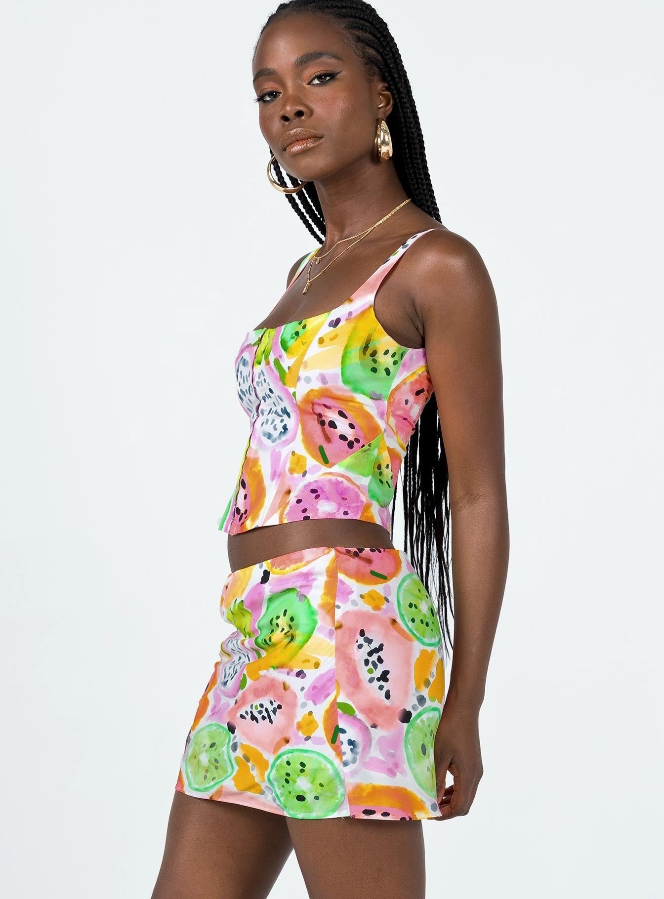 Pinacolada Mini Skirt Multi Outfit Shot