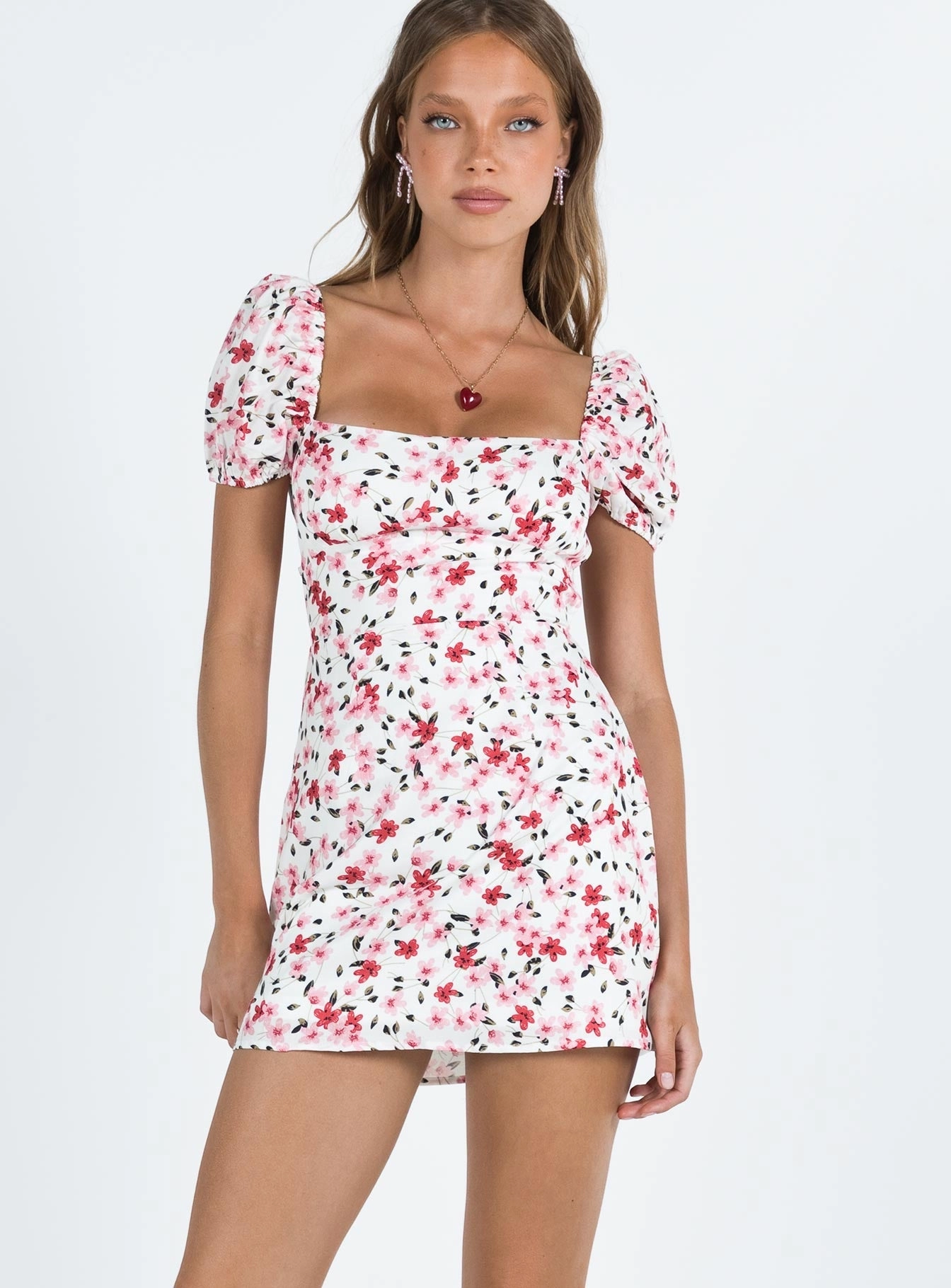 Versatile Edge museum visit Havena Mini Dress White / Floral