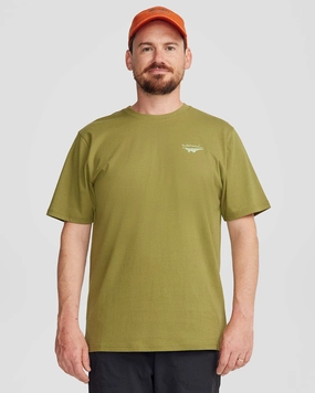 EcoFriendly Dye Comfortable And Trendy Men's Lizard Organic Cotton T-shirt - Dark Fern