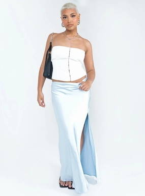 Material Innovation Don't Belong Maxi Skirt Blue