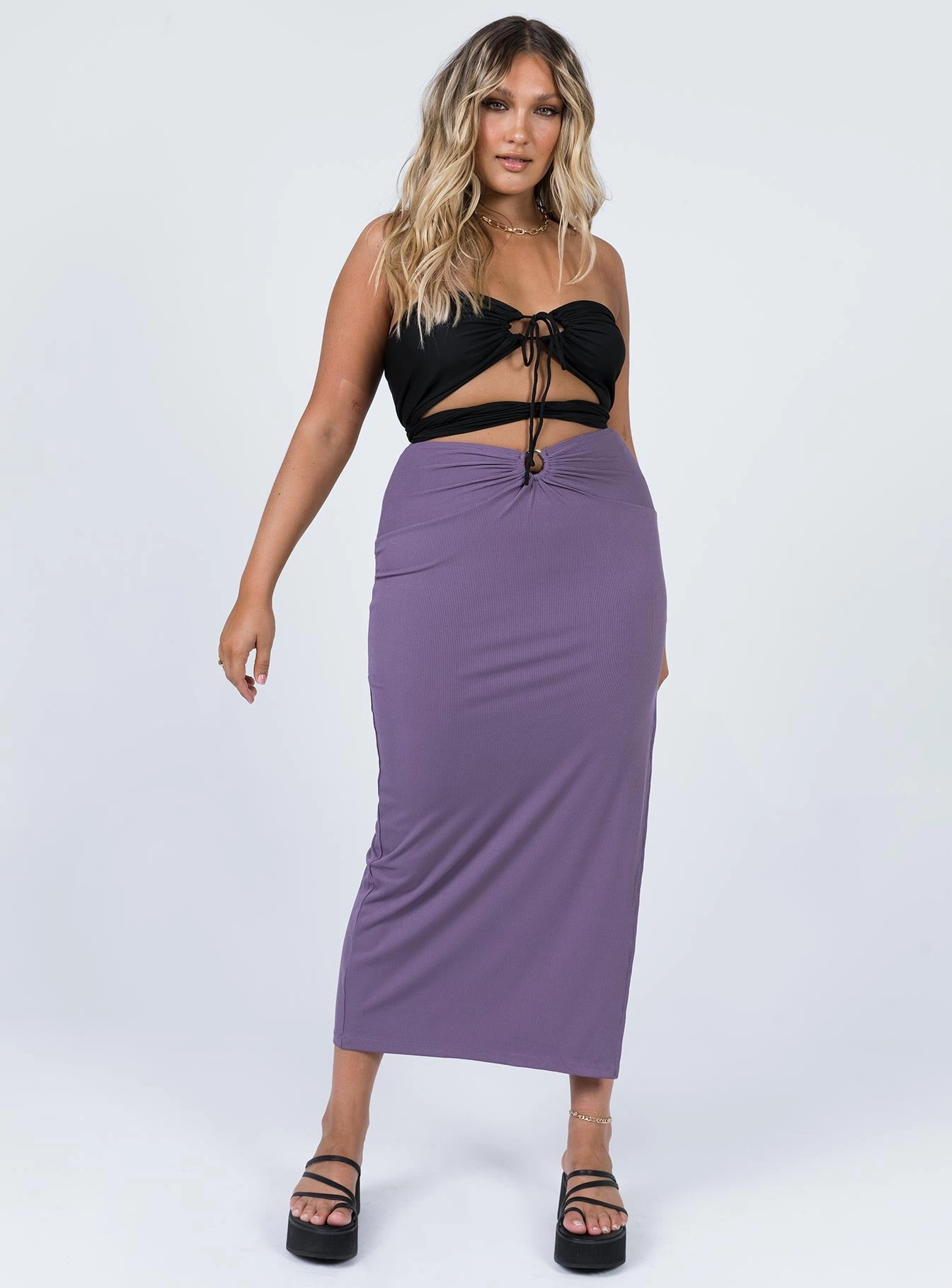 Baseline Maxi Skirt Purple Modern Tones Chill Mood