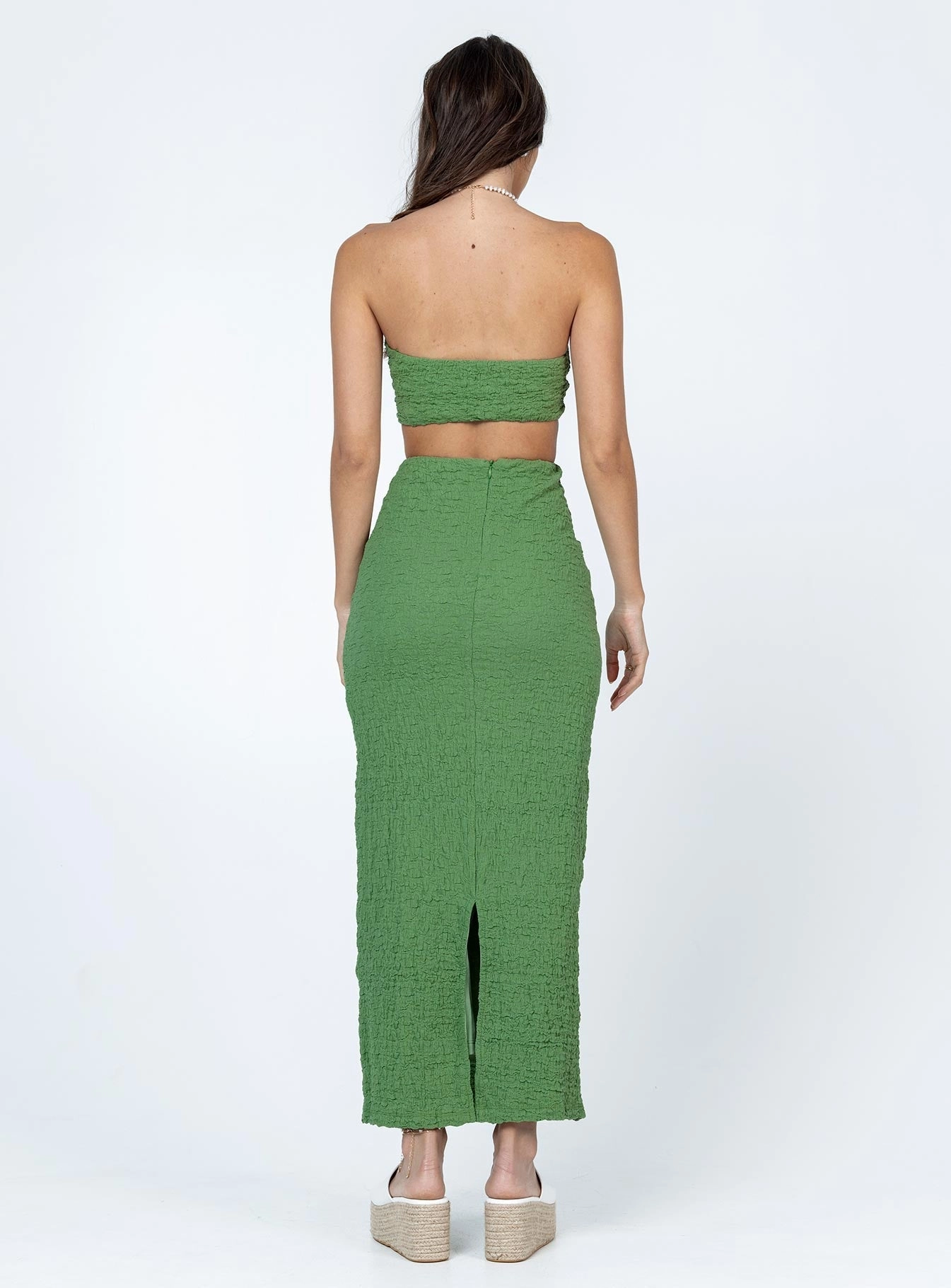 Wrinkle Resistant Finish Matilda Maxi Set Green