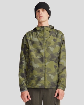 Pocket-it 2L Men's Rain Jacket v4 - Light Moss Tree Camo Print Fashion Trend Soft Cover