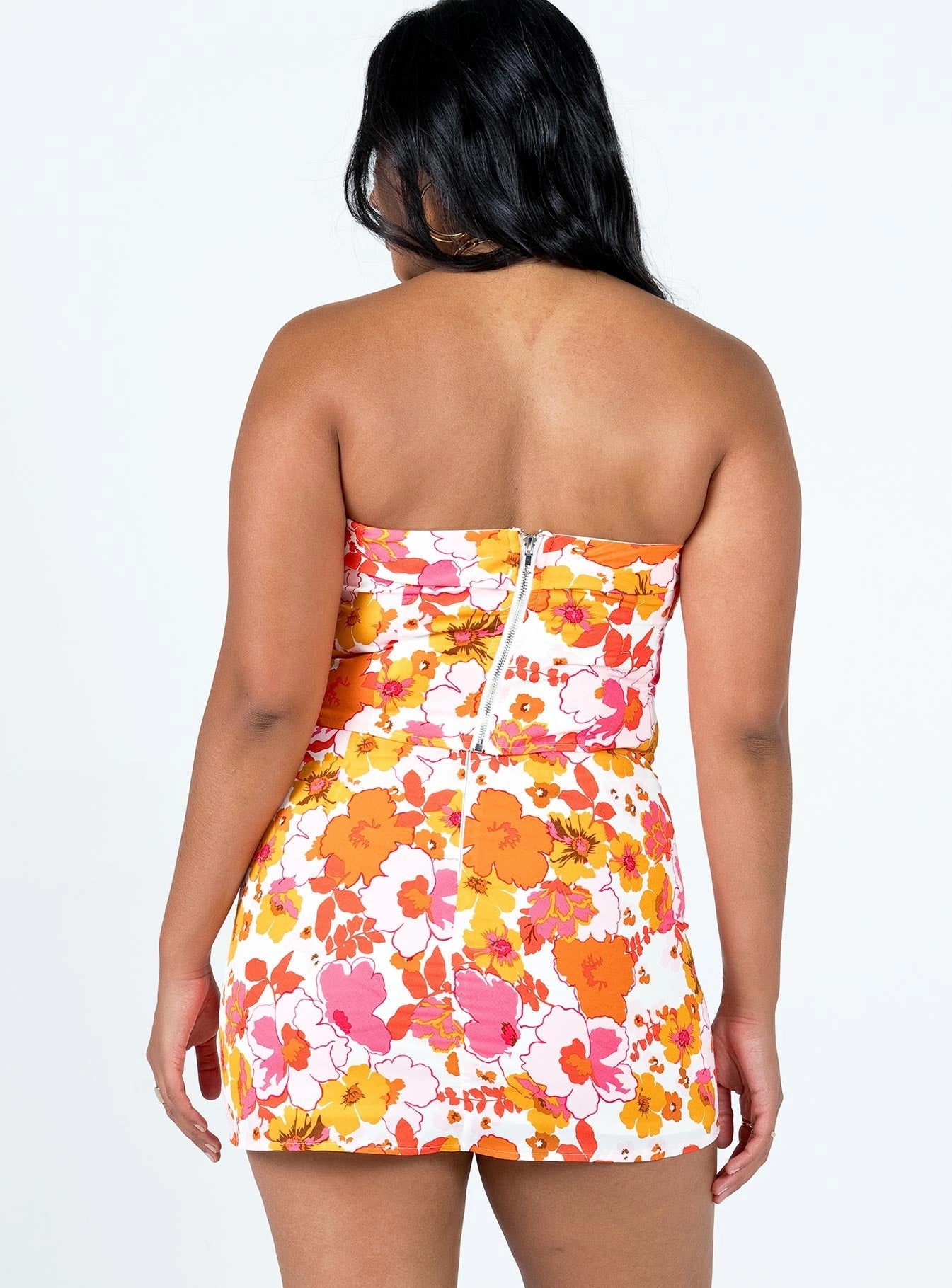 Texture Play Neat Mood Chadwick Mini Skirt Orange/Pink