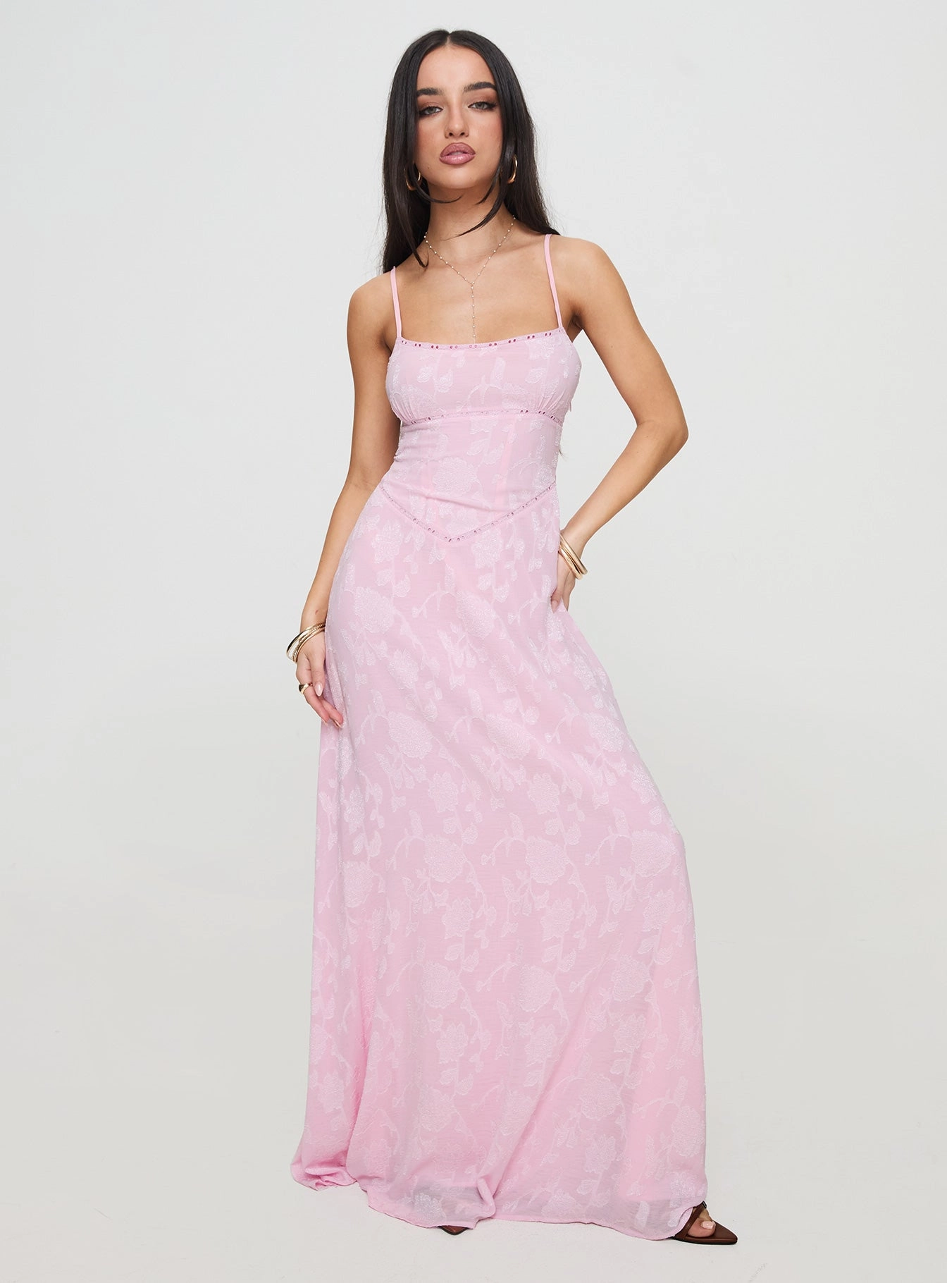 Soft Tone South Of France Maxi Dress Pink