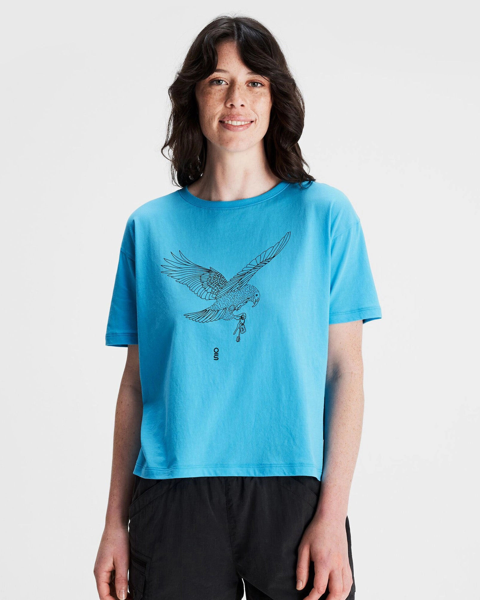 Chilly Layer Women's O.Smither Organic Cotton T-shirt - Light Sea