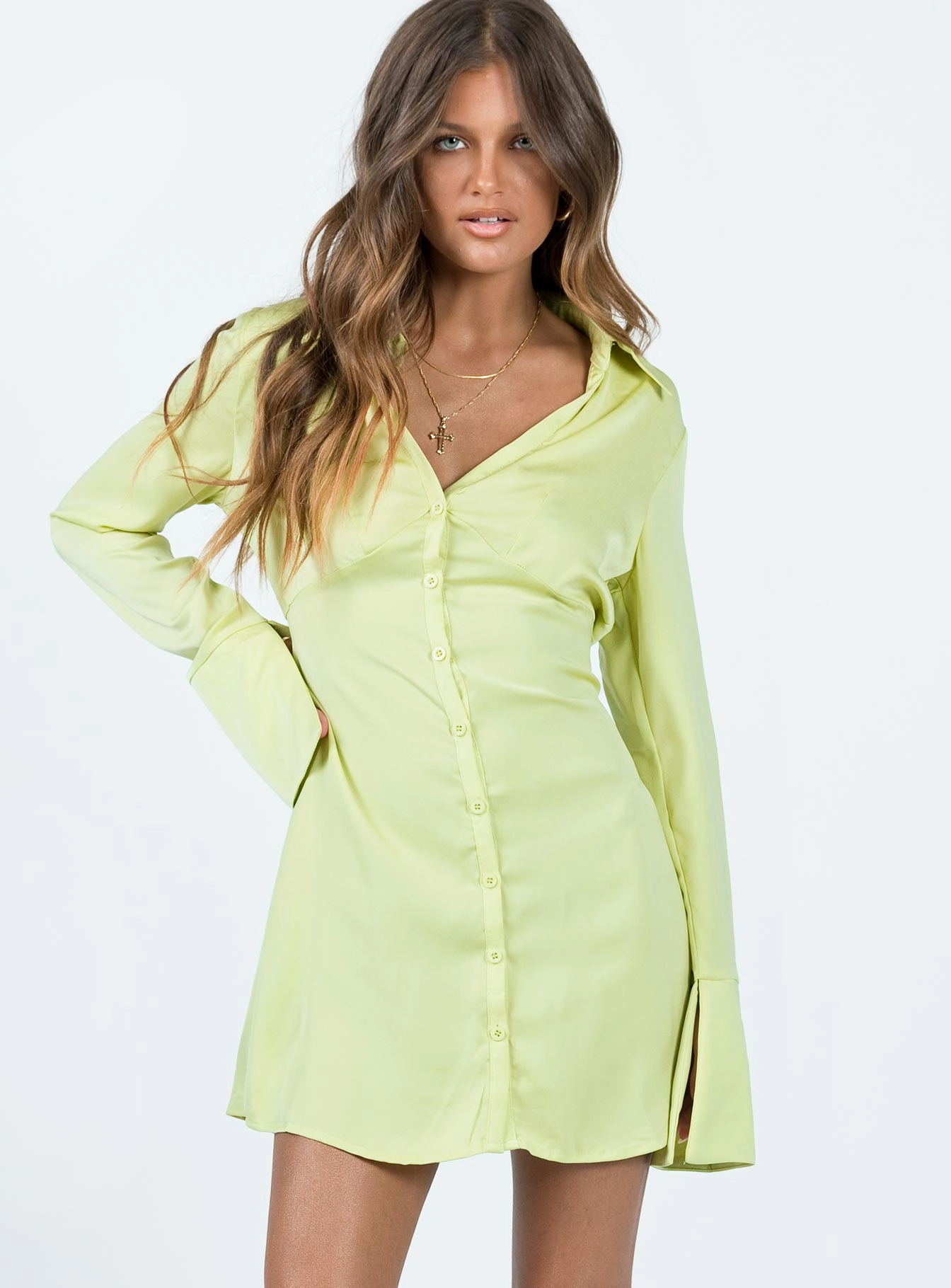 Posy Long Sleeve Mini Dress Green Rooftop-Event Perfect For Any Occasion
