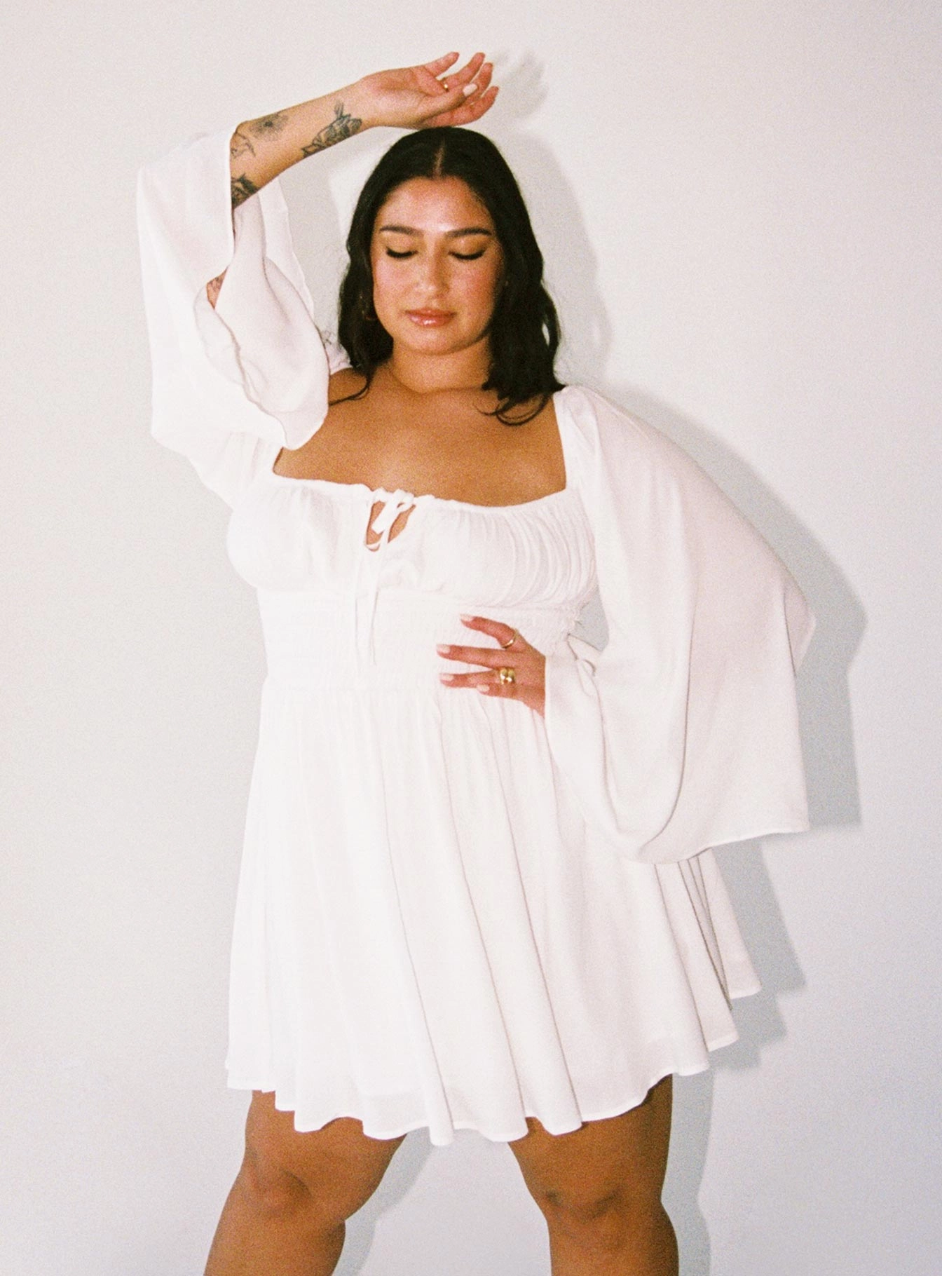Soft Curve Halle Mini Dress White Curve