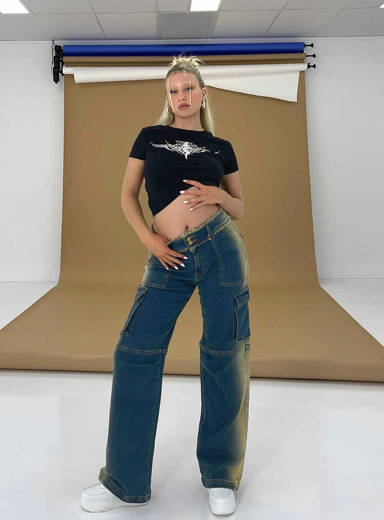 Base Look Pre Show Denim Jeans Mid Blue