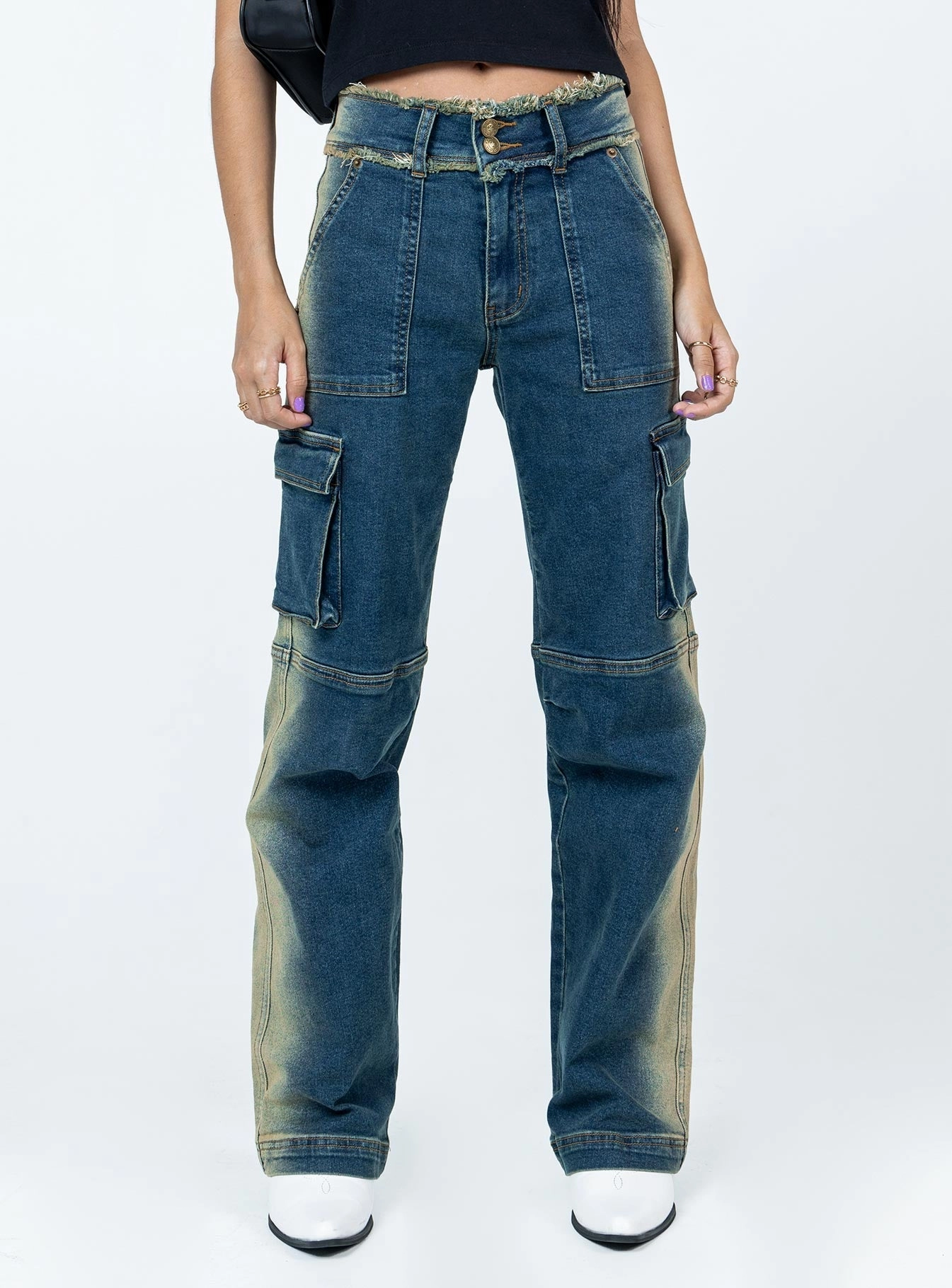 Pre Show Denim Jeans Mid Blue Workwear Ready Minimalist Pocket Design