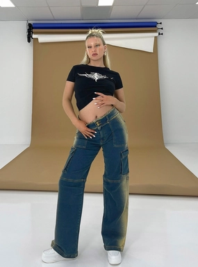 Base Look Pre Show Denim Jeans Mid Blue