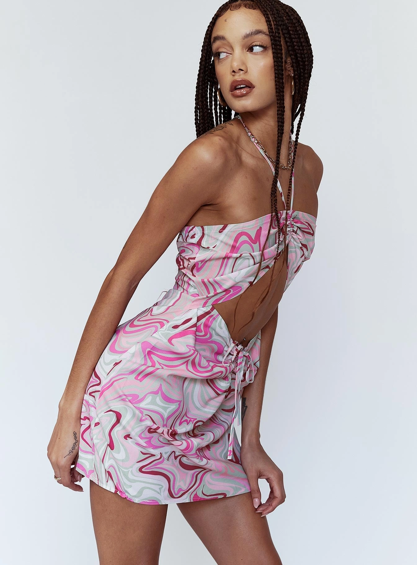 Soft touch evening dress Anytime Wear Dixie Mini Dress Pink