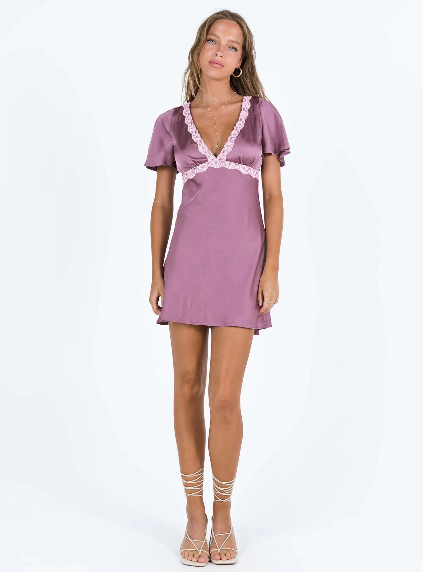 Jaron Mini Dress Mauve Smart Tones New York