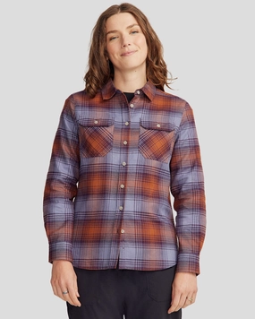 Fashion staples BBQ Party Women's Carrillon HF Long Sleeve Shirt  - Shadow Plaid Haze