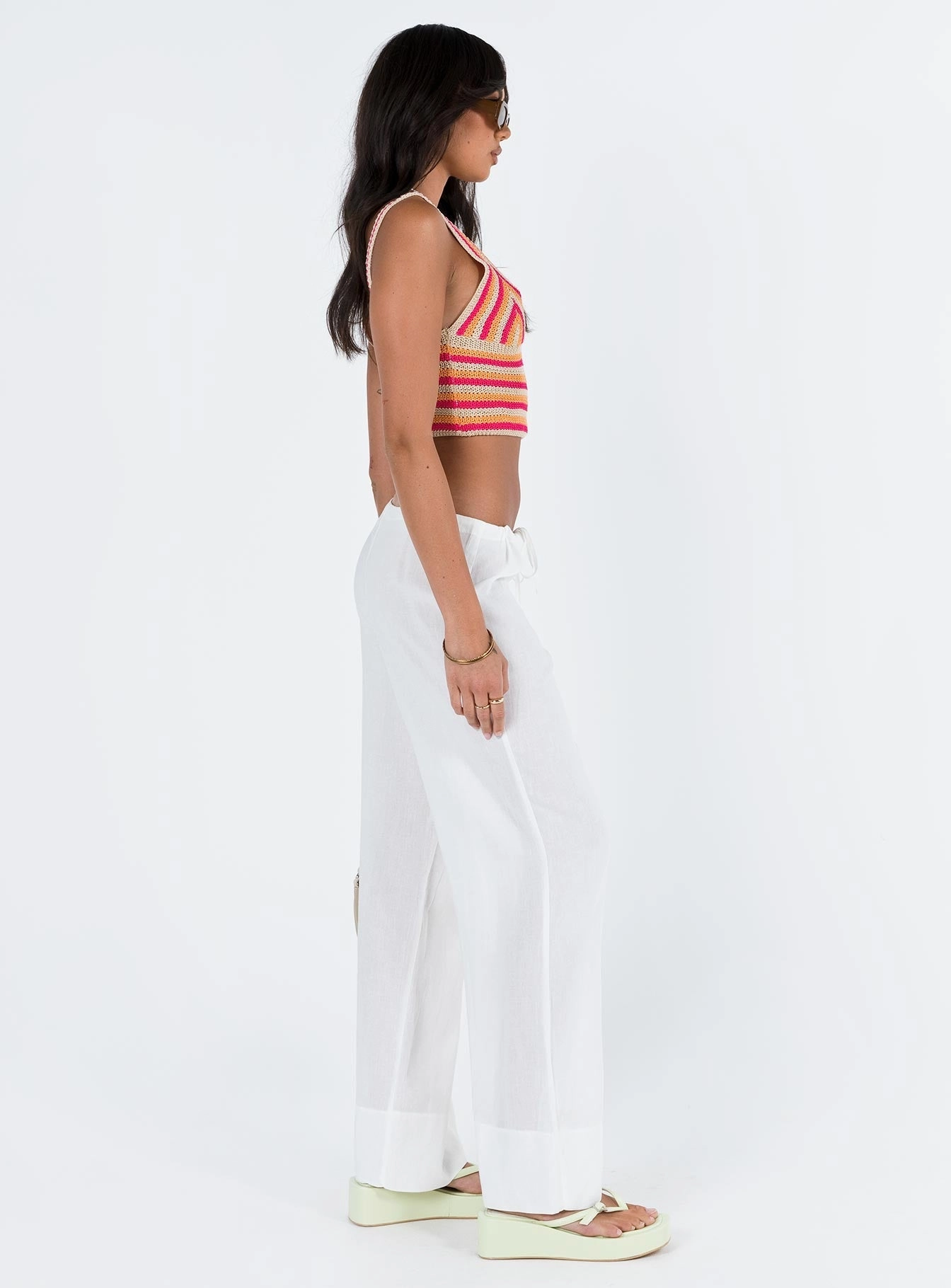 Fashion Layer Euro Dreaming Palazzo Pants White