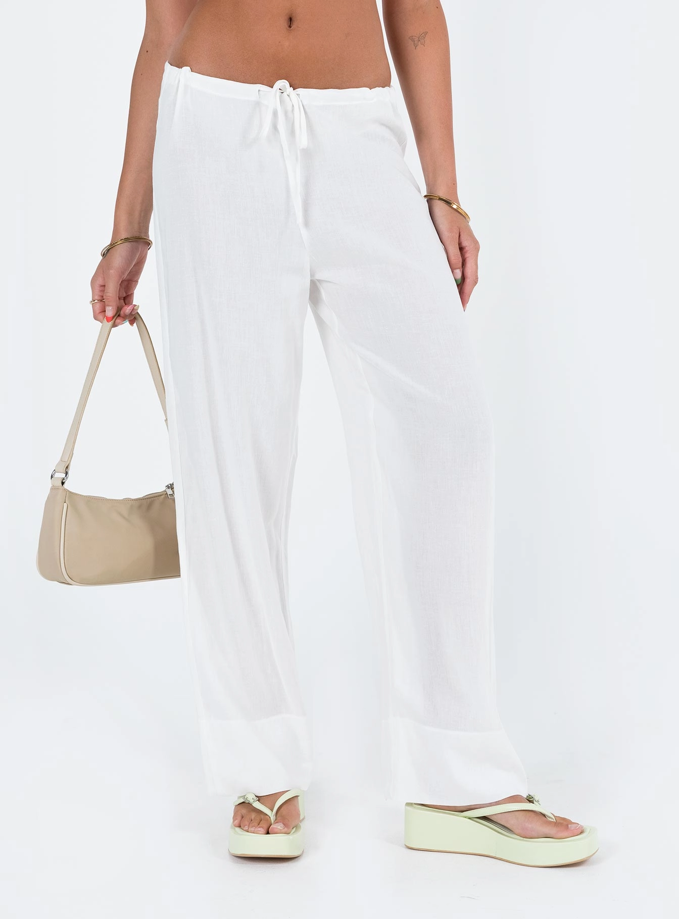 Snug Fit Euro Dreaming Palazzo Pants White