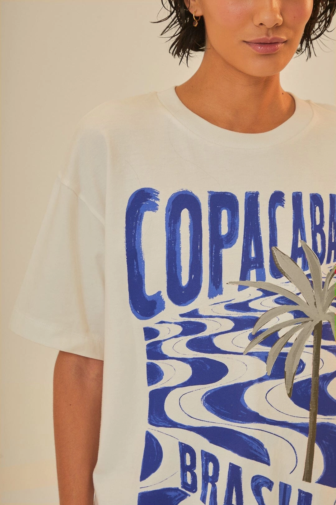 SeamlessSidePanels EcoFriendlyMaterial Off-White Copacabana Organic Cotton Relaxed T-Shirt