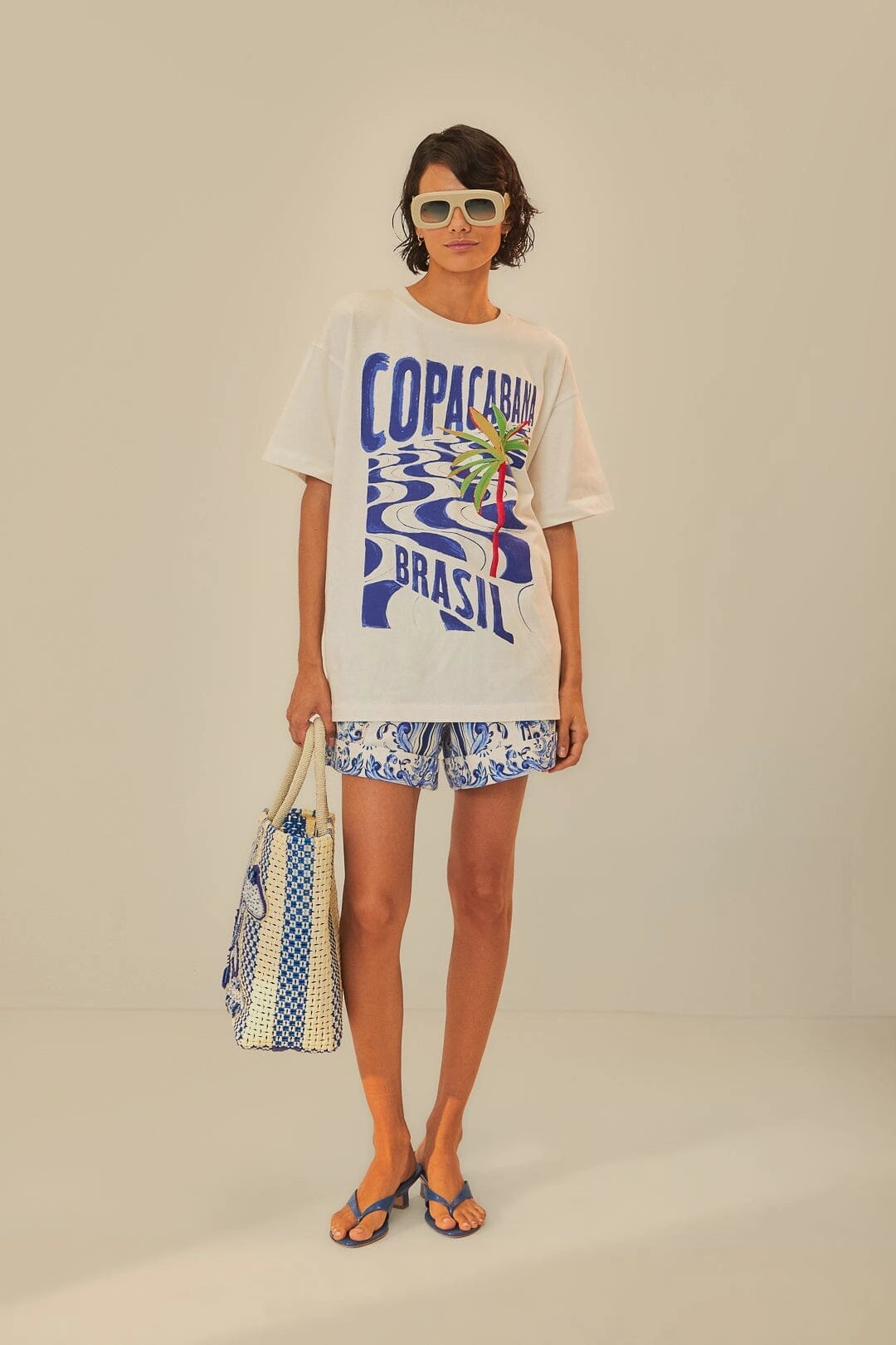 Weekend Outfit NonIrritating Fabric Off-White Copacabana Organic Cotton Relaxed T-Shirt