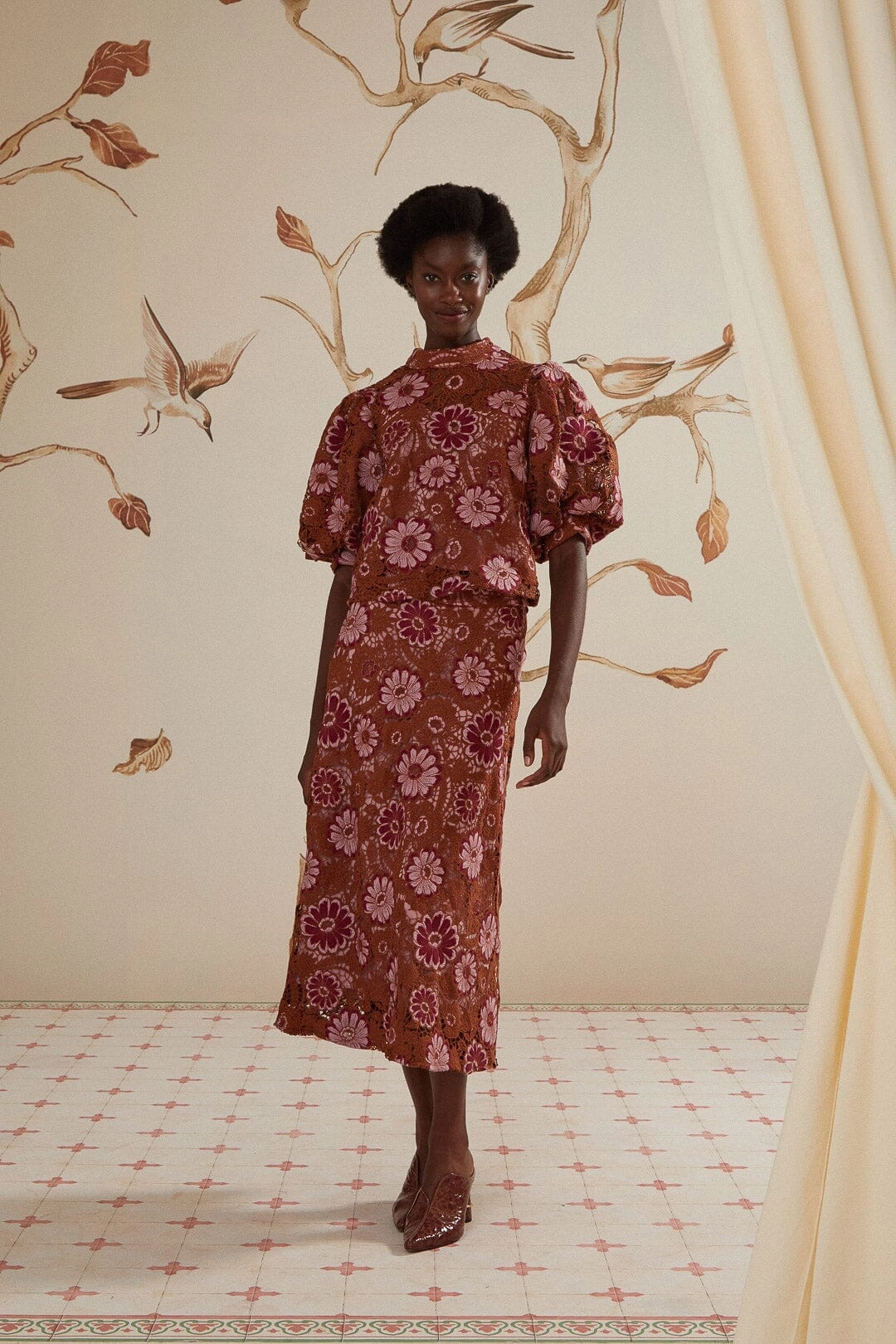 Gigi Tapestry Guipure Skirt Outfit Lookbook