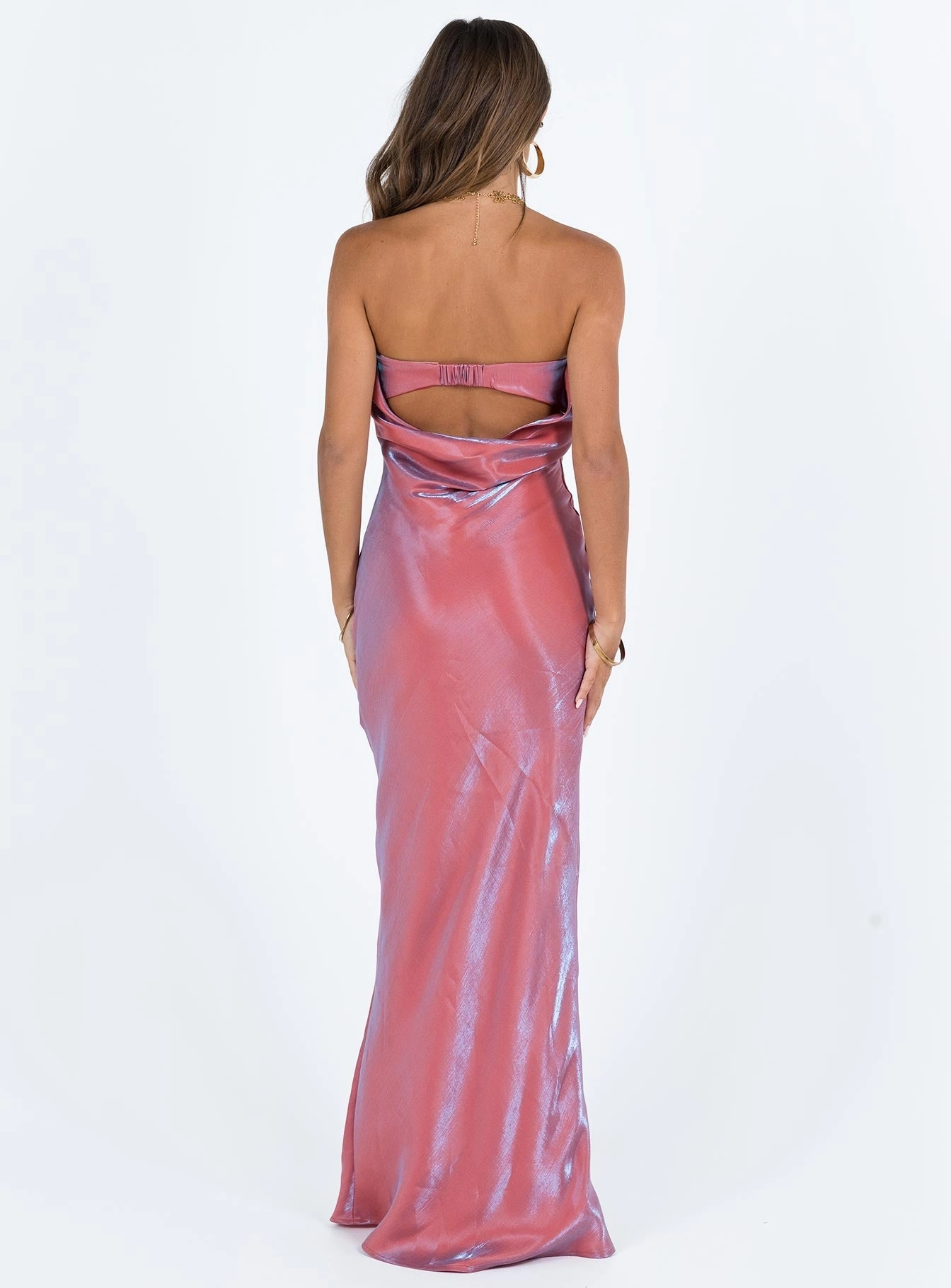 Aysa Strapless Maxi Dress Pink Easy Drape Body Positive