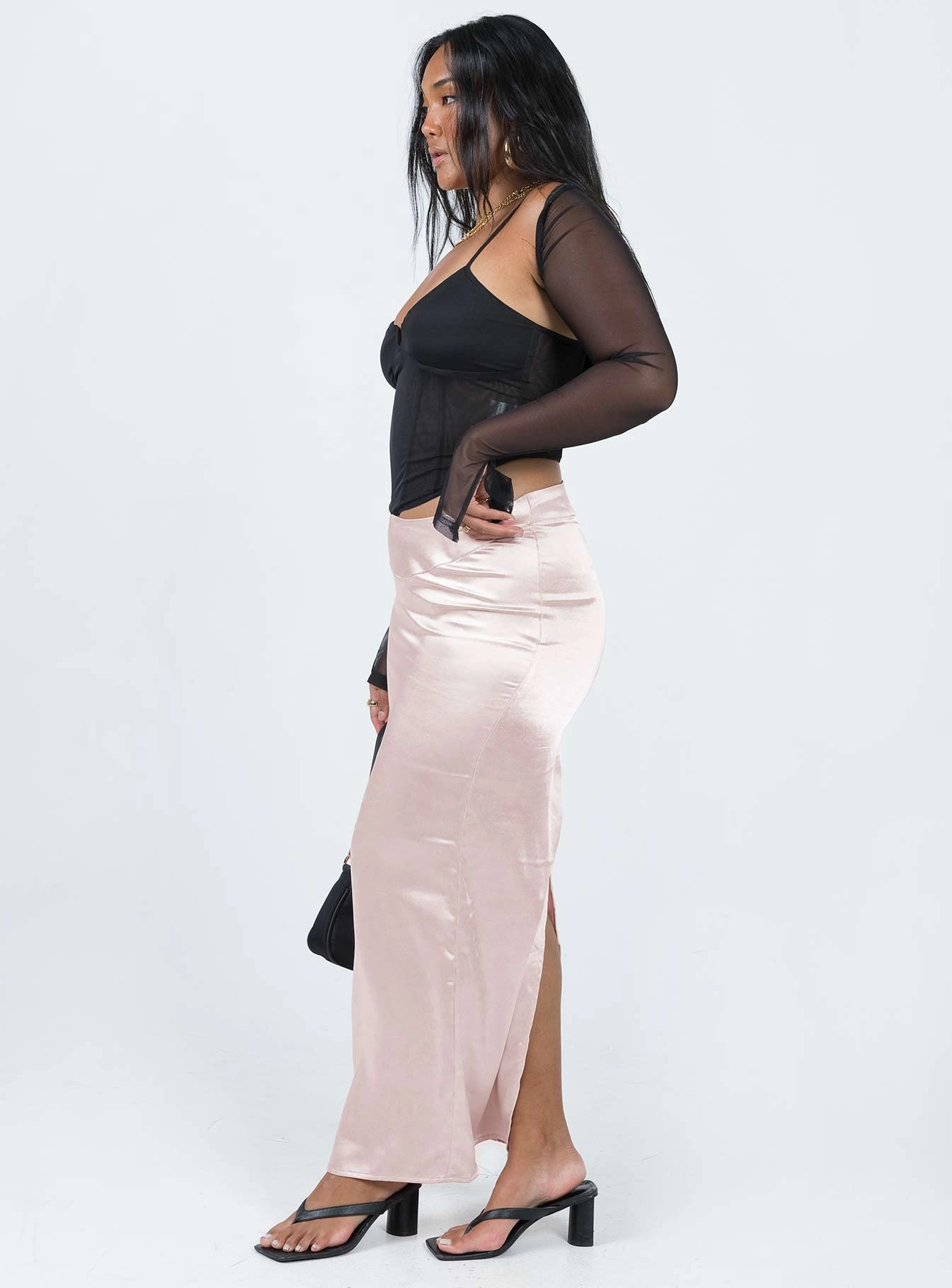Promenade Maxi Skirt Pink Airy Look