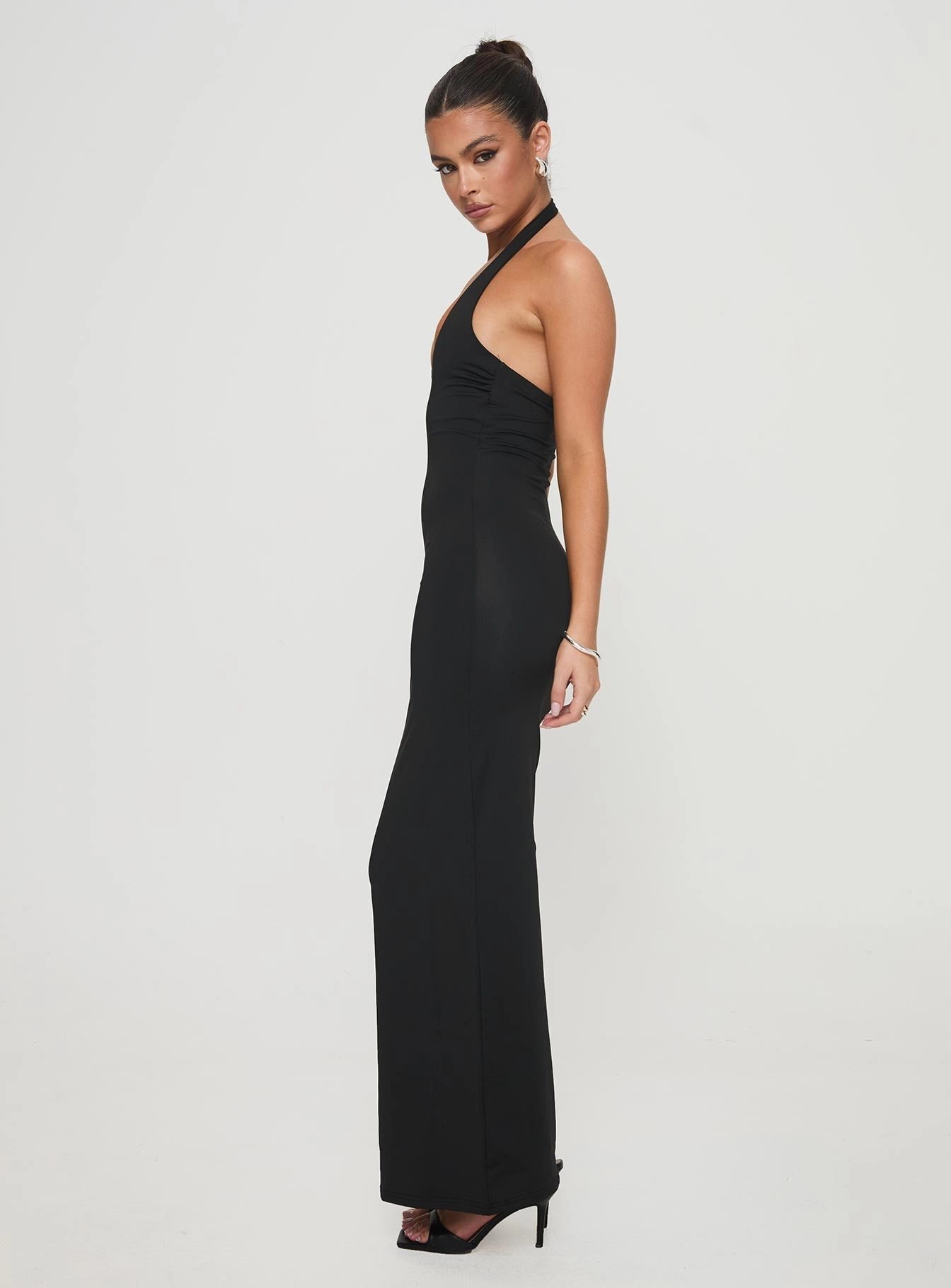 Gloss Accent Spicy Maxi Dress Black Petite