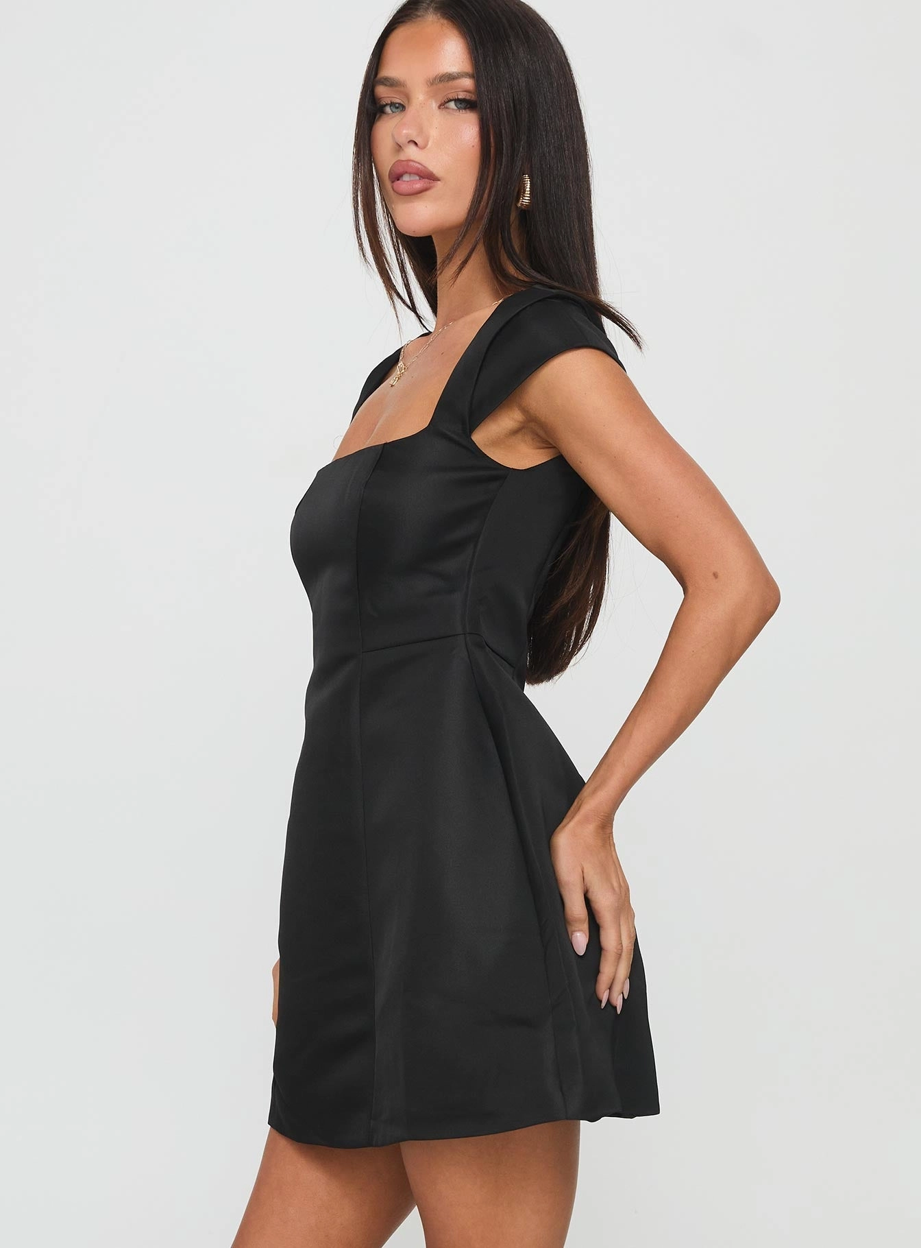 Mariza Mini Dress Black Contemporary Wear
