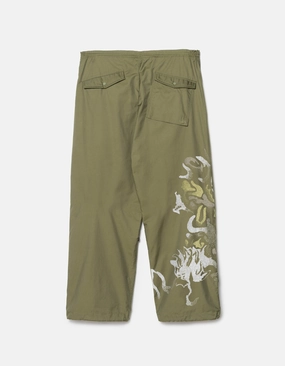 Flexible Gusset 7082 Pointillist Dragon Embroidered Snopants? Olive OG-107F