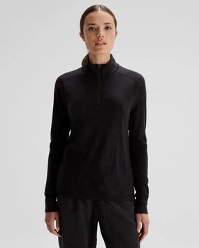 Women's K-Merino 250 Quarter Zip Top  - Black Stingray Ultimate Warmth