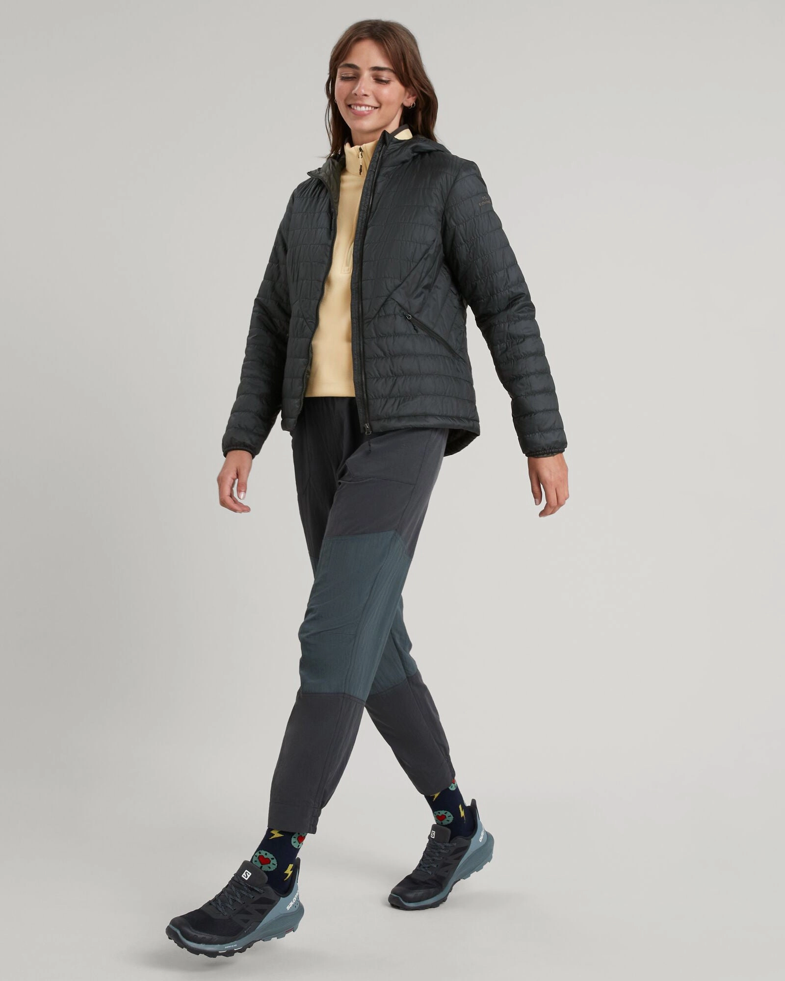 Relaxed City Style Elegant Styling Heli R Women's novaLOFT Hooded Jacket - Black Stingray