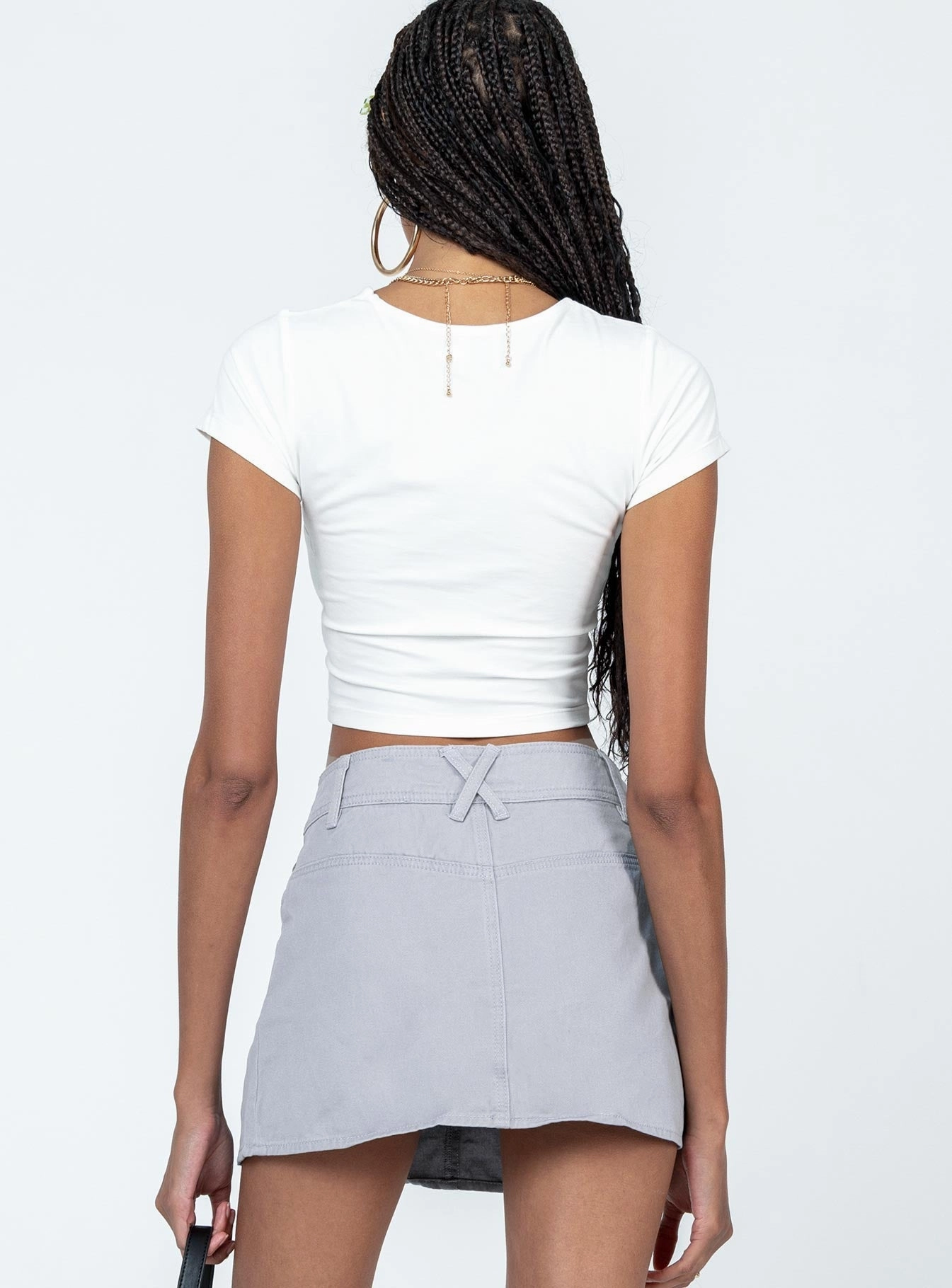 Soft Finish Stanton Mini Skirt Grey